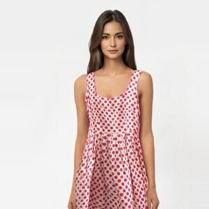 Delia's retro style fit and flare circle polkadot dress Women's Size S in Pink